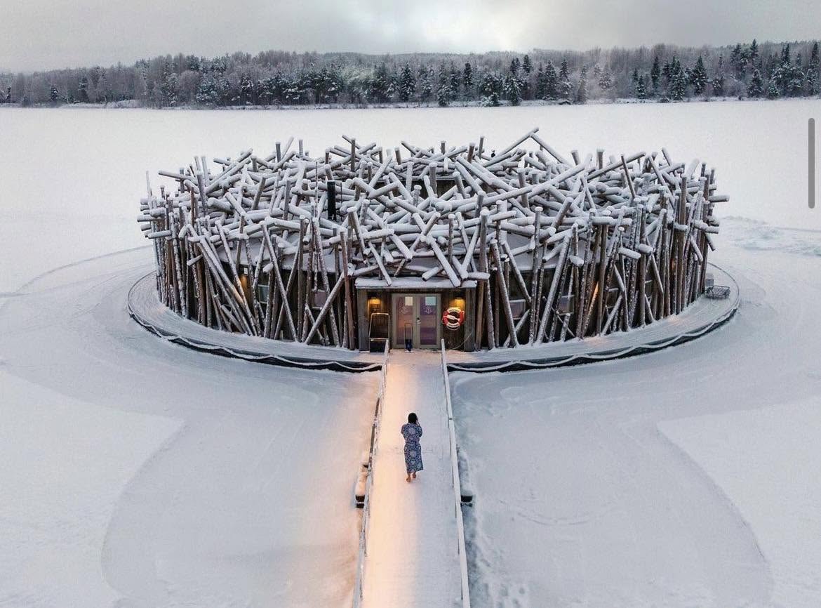 Arctic Bath floating spa hotel in Harads